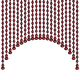 The curtain is transported with all peach wood gourd bead curtains without hole drilling door curtains, porch corridor partitions, living room, bedroom, toilet, dining room balcony hanging curtains 25 curved shapes (suitable for about 0.8 meters width)