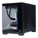 Wanjia Gu Yongzhi Schwarz Keine A-Säule + Prism RGB Sechs Lüfter + Fantasy 360 Wasserkühlung Sea View Room Case Desktop-Computer Hauptgehäuse M-ATX Motherboard/360 Wasserkühlung