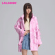 
LALABOBO dopamine camouflage medium-length windbreaker for women's autumn new loose light outdoor work jacket LBDC-WSDW13 pink regular M
