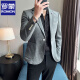 
ROMON high-end anti-wrinkle suit men's spring and autumn thick suede jacket small suit business casual suit British 9928 gray XL: suitable for 139Jin [Jin equals 0.5 kg]