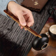 Tanyuan old coal bamboo tea clip cup clip tea tweezers hand carved high-end non-slip tea cup kung fu tea set tea leaf clip hand carved old coal bamboo tea clip bamboo leaves