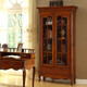 
Jianglaiyi European-style solid wood double-door bookcase American retro bookcase floor-standing bookcase study bookcase display cabinet combination storage cabinet 1.05m bookcase/1050*38*200cm
