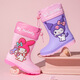 Новые водонепроницаемые привязки для шнурки Sanrio Kulomi Melody Детская обувь средней дождь девочки Студенческие резиновые сапоги 248073 Куломи пряжка + хлопковое внутреннее дно 200 мм [внутренняя длина 20,6 см]