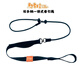 Small and medium-sized dog walking all-in-one two-hand handle anti-tangle 8-shaped ring dog training P rope dog walking training artifact black double handle 1.5 meters