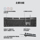 罗技（Logitech） K845 机械键盘 办公游戏电竞键盘 金属有线键盘游戏办公104键全尺寸键盘 单光 送男友节日礼物 k845 TTC红轴