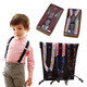 Hui beautiful Korean version of children's suspenders clip baby suspenders spring and autumn boys and girls four-clip suspenders Korean suspenders clip Tibetan blue