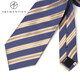 T/zwanziger Jahre Herren Mulberry Silk Seidenbreite Krawatte Herrengeschäft Formale Wege Professionelle Interview Marke handgefertigte blaue Stripted-Krawatte AS2677 Big Arrow 8,5 cm breit