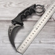 Claw Knife Open Edge CSGO Peripheral Claw Knife Thickened All Steel War Wolf Eagle Claw Knife Scimitar Disassembly Express Static Model Upgraded Three Eyes - Black (Open Edge) Scabbard + Rope + Whetstone
