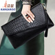 袋鼠（KANGAROO）2025新款单肩女包手抓手拿包斜挎包时尚百搭手包真皮手拿包女 黑色