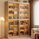 Big Leaf and Maple Counter Cabinet Shop Wooden Wooden Cabinet Cabinet Light Luxury Cabinet Cabinet Cabinet Cabinet Cabinet Cabinet Storage 1.6-meter three-door Border Cabinet