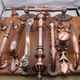 XMSJ Europäische antike Bronze-Holztür Großes Griff Villa Doppeltür Retro-Türgriff Apartment Hotel Offener großer Griff 9889 Qinggu-to-Total Länge 420 mm