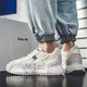 Mvpboy Laufschuhe Herren neuer Frühling Vielseitige Gelegenheitssportschuhe Herrenbeutel Vaters Schuhe atmungsable Mesh Schuhe Herrenschuhe Sonnenschein C681 White 42