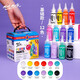 Mont Marte Finger Painting Pigment Set Washable Children's Drawing Set Doodle Hand Drawing Children's Toys Boys and Girls Gifts 60ml Finger Painting Basic 12 Colors [Upgrade]