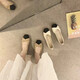 Qiao yi wan wan feng zapatos planos suaves suaves 2025 Spring y otoño Nuevo estilo con falda zapatos de abuela Mary Zhen Women's Shoes Apricot Color [Tamaño 38]