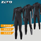 ZCCO3mm wetsuit men's one-piece warm surfing wetsuit women's long-sleeved cold-proof snorkeling winter swimsuit pants men's black XS XS