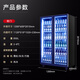 Xilaisheng vitrina vitrina refrigerada para cerveza vitrina para bebidas supermercado tienda de conveniencia refrigerador congelador de cuatro puertas bar comercial vitrina para vino fresco gabinete para bebidas frías de pantalla completa puerta de rebote refrigerada por aire pantalla completa sin bordes 2 metros de altura | puerta doble de 1,2 metros de largo | modelo de gama alta de pantalla completa