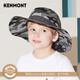 Kenmont Children's Spring and Summer Sunshade Sunshade grand pêcheur à grande taille Chatte Sun Protection UV Camouflage Boy's Hat KM-4885