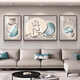 
Aohan Light Luxury Living Room Decoration Painting Abstract Triptych Modern Simple Sofa Background Wall Hanging Painting Wall Atmospheric Wall Wall Painting JD14082 Left and right 40*60 80*60 Crystal porcelain aluminum alloy black frame