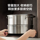 SUPOR steamer 304 stainless steel steamed bun pot thickened multi-bottom soup pot three-layer steamer household smart and easy-to-take large-capacity pot upgraded smart and easy-to-take 3 layers 28cm