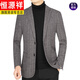 Hengyuanxiang wool wool suit jacket for men 2025 new middle-aged men's casual casual daddy casual suit versatile new product gray brown 170/M