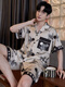 Xushansi Pajamas Hombres Pajamas Hombres Día de verano de altura corta adolescente 2025 EZJ6627 M L Código (165173C105130Jin [Jin equivale a 0.5 kg])