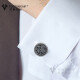 Dengdai brand cufflinks men's business casual suit sleeves creative versatile new shirt cuff buttons silver