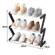 Anya simple shoe rack multi-layer home door creative Z-shaped shoe rack multi-layer dust-proof shoe cabinet steel pipe style 3-layer small size