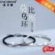 Fakaman light luxury brand couple bracelet female Mobius ring pair bracelet men and women bracelet Korean style student fashion hand jewelry day gift for girlfriend to wife [recommended by the store manager] Mobius ring couple bracelet Kevlar braided rope