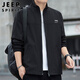JEEP SPIRIT Jeep Jacket Men's Assault Jacket Men's Autumn and Winter Men's Casual Loose Stand-up Collar Top Black XL