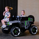 Fanku (FKU) tank 300 children's electric vehicle double off-road vehicle boy and girl baby remote control sitting on the baby stroller birthday children's gifts big-size-luxury gray 10A battery hard seat - hard wheel