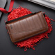 Chanshiyi 2025 NOUVEAU portefeuille masculin Long capacité de grande capacité Business Business Clutch Bag Sac ID Bag Multi-Fonctional Retro Long Wallet [Goke287 Deep Café]