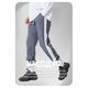
VEIDOORN trousers street American sports men's tying feet summer training trousers loose basketball trousers straight socks trend V1335SZK woven pants gray L