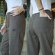 Bingyin Thin Casual Pants Men's Loose Leg-tie Trendy Brand Harem Work Pants Autumn Style Versatile Stretch Sports Pants 689 Military Green L