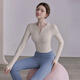 EPIH yoga clothing top with chest pad for women autumn and winter high-end fitness clothing sports Pilates suit 2023 new long-sleeved milk white M