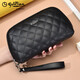 Goldlion Women's Bag 2025 New Fashion Versatile Multifunctional Cowhide Clutch High-End Women's Bag Women's Day Gift for Mom Black FA514122-111