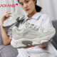 Aokang dad shoes women's shoes new breathable mesh shoes fashionable casual shoes versatile thick-soled shoes trendy shoes beige 37