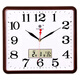 Qualité importée sept rois horloge carrée horloge murale salon et maison simple nordique moderne moderne à la mode quartz accroché sur le tube de mouvement du mur 9811 bord noir 23 / d724 cm 13 pouces de diamètre 33 cm