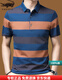 Old Man Head (Laorentou) Camiseta de manga corta de verano de alta gama para hombres algodón de algodón puro de mediana edad de la solapa casual de algodón de algodón con traje de papá de papá EK1278K-Shangqing XL 175/52