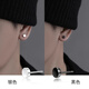 Mansheng Pure 999 Pure Silver Ear Hole Earrings Men's Trendy Personalized Ear Bone Nails 2026 New Single Earrings Men's Earrings One Black Earrings Whole Body 999 Pure Silver