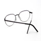 LINDBERG Lindberg Glasses Frame New Men's Myopia Full Frame Eyebrow Wire Frame Pure Titanium LIN9858 Glasses Frame Model: 9858 Gloss Black Brown PU14 Size 50-135