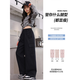 优优1点（Yoyo one）女童工装裤春秋2024儿童黑色秋装新款阔腿裤大童休闲裤子直筒运动 15099黑色 120cm