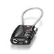 contraseña de tres dígitos Igear TSA Customs Cape de acero Cabro de cuerda suave Viaje en el extranjero Logra de mochila Caja de transefle Cabezal de la puerta del gabinete Estudiante Puerta del gabinete Anti-Rust Lock 30mm JM-719-B