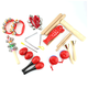 Percussion instrument set musical instrument teaching aids soundboard triangle iron drum bell touch bell double ringing tube with rope_touch bell/touch bell_touch bell_tight pair