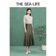 THE SEA LIFE Skirt Women's Ou Hai Yisheng Elastic Waist Skirt Autumn and Winter Fishtail Skirt B12101 Olive Green M