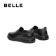 Belle slip-on business shoes for men 2025 new style shopping mall casual leather shoes 8QE02AM5 black 40 (250mm)