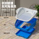 Hanhan pet toilet flushable pet dog toilet with drawer small dog medium dog urinal basin dog poop basin pull-out blue [post + diaper]