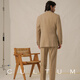 CULTUM cavalry twill heavy autumn Italian single-breasted suit suit men's business casual easy-care formal two-piece suit matt brown single suit 180A /52A