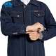 Love type welder denim work clothes suit welding spring autumn winter auto repair clothes workshop factory clothes power work clothes customization dark blue zipper denim 4XL-190