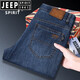 JEEP SPIRIT jeans men's spring and autumn style 2025 new middle-aged men's loose straight large size casual brand men's pants Classic blue JP679 [thick style] Size 34