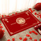 YONCHAG wedding floor mat home entry festive door mat bedroom wedding room door decorative foot mat red happy word foot mat Happy New Year H10 50*80 cm